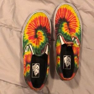 Tie Dye Rasta VANS slip on / UNISEX 💚❤️💛
